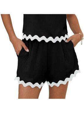 Blooming Jelly Women’s Scalloped Hem Flowy Shorts XL Vacation Resort Wear Cruise